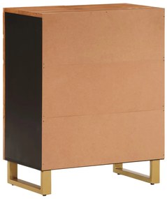 Móvel de apoio 60x33,5x75 cm mangueira maciça castanho e preto
