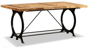 Mesa de jantar madeira de mangueira maciça áspera 180 cm