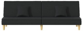 Sofá-cama tecido preto