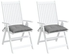 Almofadões de cadeira 2 pcs 50x50x7 cm tecido oxford cinzento