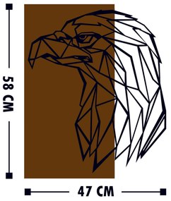 Acessório Decorativo de Parede Kartal – Nogueira e Preto – 47 x 58 cm