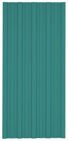 Painéis de telhado 36 pcs 100x45 cm aço galvanizado verde