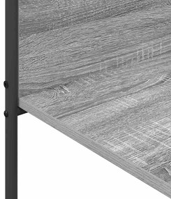 Cabideiro com Prateleiras Cinzento Sonoma 120x44x160 cm Madeira de Eng