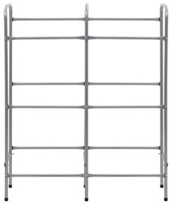 Prateleira para 6 caixas 96x33x116 cm aço prateado