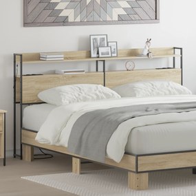 vidaXL Cabeceira de armazenamento Carvalho sonoma 200 cm