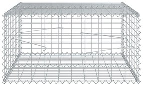 Cesto gabião com cobertura 100x100x50 cm ferro galvanizado