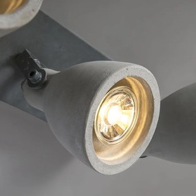 Projetores industriais cinzento cimento 3-luzes - Creto