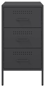 Mesa de cabeceira 36x39x68 cm aço preto