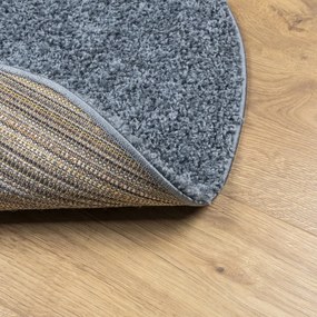 Tapete shaggy de pelo alto PAMPLONA Ø 200 cm azul