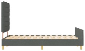 Cama vidaXL em Cinzento Escuro, 160x200 cm, Tecido