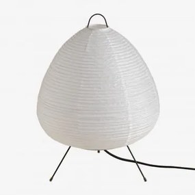 Candeeiro De Mesa De Papel De Arroz (↑44 Cm) Gogian Branco - Sklum