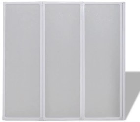 Painel de vidro dobrável para duche 3 peças 117 x 120 cm