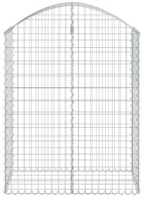 Cesto gabião arqueado 100x50x120/140 cm ferro galvanizado