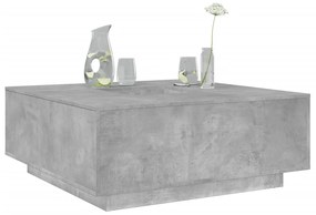Mesa de centro 100x100x40 cm derivados madeira cinzento cimento