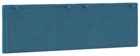 Almofadão de cabeceira 160 cm veludo azul
