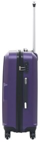 Conjunto de tróleis estojo rígido 3 pcs ABS roxo