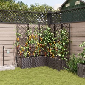 Jardineiras vidaXL com Sistema de Irrigação em 5 pcs Castanho