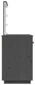 Toucador com LEDs 95x50x133,5 cm pinho maciço cinza