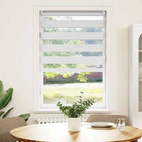 Estore de rolo 90 x 150 cm, linhas de zebra / Branco