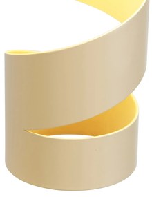 Moderne hanglamp zwart met taupe en beige 4-lichts - Stream Moderno