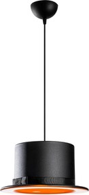 Candeeiro de Teto Fotr Sivani – Preto e Laranja – 30 cm de Diâmetro, 1