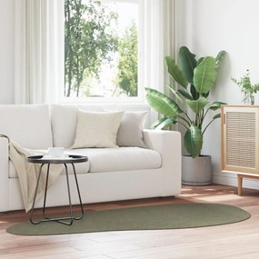 Tapete 'HUARTE'Pelo Curto Macio e Lavável Verde Floresta 100x200 cm