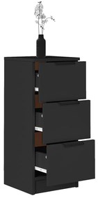 Aparadores 2 pcs 30x30x70 cm derivados de madeira preto