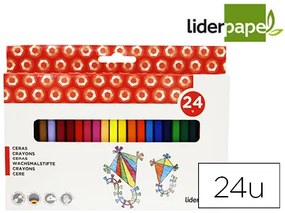 Lápis de Cera Caixa de 24 Cores