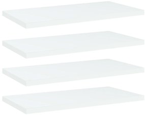 Prateleiras para estante 4 pcs 40x20x1,5cm contraplacado branco
