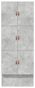 Cama com Arrumação Cinza Concreto 100x200 cm