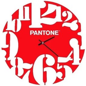 Relógios Homemania  Relogio Numbers, Pantone, Vermelho, Branco, 40x0,15x40cm