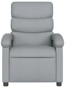 Poltrona de massagens reclinável elétrica tecido cinzento-claro