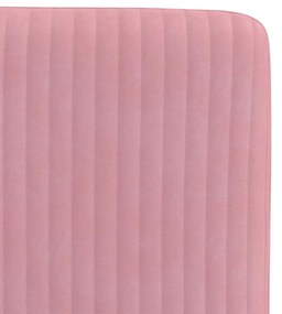 Cadeiras de jantar 6 pcs veludo rosa