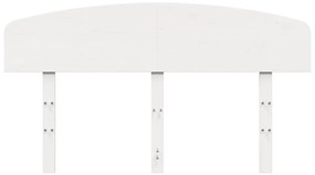 Cabeceira 150 cm madeira de pinho maciça branco