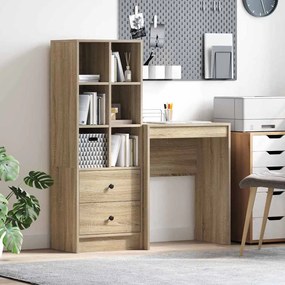 vidaXL Mesa com Armazenamento 2 pcs Carvalho Sonoma 45.5 x 34 x 127 cm