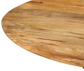 Mesa de jantar Ø110x78 cm madeira de mangueira maciça e aço