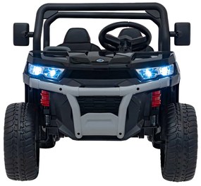 Carro elétrico para Crianças 4x4 12V Farmer Truck Speed 900 Rodas de EVA, Assento de couro Preto