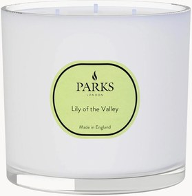 Vela perfumada artesanal com três pavios Vintage Aromatherapy (lírio-do-vale, flores brancas, almíscar branco)