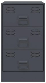 Mesas de cabeceira 2 pcs 34,5x39x62 cm aço antracite