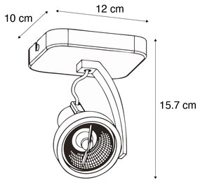 Foco de teto de design branco GU10 70mm giratório e inclinável - Vo Design