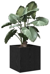 Caixa de Plantas vidaXL Carvalho Preto 40x40x40 cm Madeira Engenharia