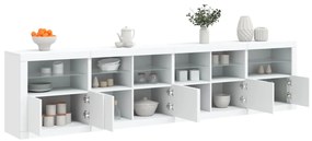 vidaXL Aparador com luzes LED 283x37x67 cm branco