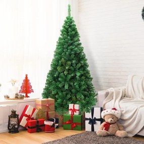 Árvore de Natal Artificial de 180cm com Base de Metal Material PVC Decoração de Natal Verde