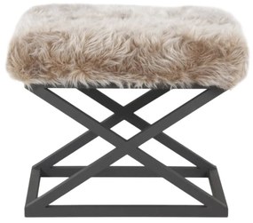 Pouffe Capraz – Preto e Cinza – 50x42x40 cm