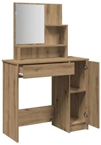 Toucador com espelho 86,5x35x136 cm cor carvalho artisiano