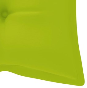 Banco de jardim dobrável com almofadão 118 cm bambu