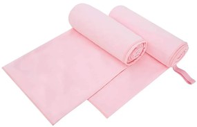 vidaXL Toalhas Esportivas 2 pcs Rosa 200 x 100 cm