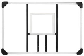 Tabela de basquetebol 106x69x3 cm policarbonato transparente