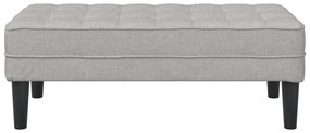Banco vidaXL Cinza Nuvem 113x57x39 cm Tecido