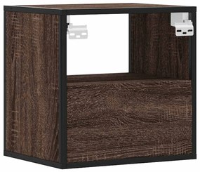 Mesa de cabeceira de parede 40x31x39,5 cm carvalho castanho